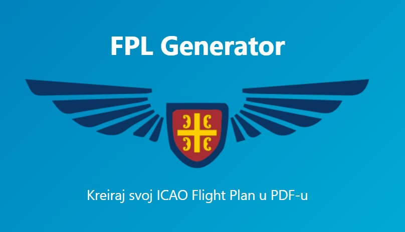 FPL Generator - Generisanje ICAO Flight Plan-a u PDF-u